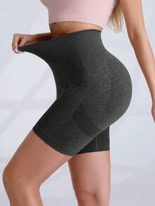 3pcs Women's Yoga Pants, High Elastic Seamless Peach Hip Fit, For Daily Wear, Cycling, Cropped