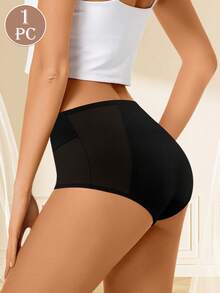 MIOTAN 1 pieza Bragas de período para mujer, ropa interior transpirable y a prueba de fugas con diseño triangular - Negro - Ver 3