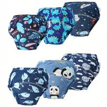 6 件婴儿训练裤，可重复使用可洗布尿布，透气尿布套，用于如厕训练 - 彩色 - 查看 9