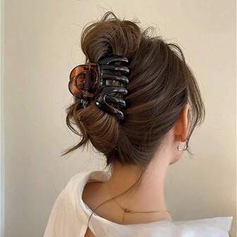 1 Pc/2pcs Minimalist Hair Claw Clip, Elegant Hair Claw Large Barrette For Updo, Women Hair Accessories Fashion Hair Clips, Beach Accessories Fall Winter Flower For Vacation Outfits Woman