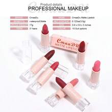 CmaaDU 1pcs Matte Lipstick Is Easy To Apply, Long-Lasting Lip Gloss Is Waterproof, Sweat-Proof, Does Not Stick To Glasses, And Does Not Fade. It Is The Best Choice For Lip Makeup And A Beautiful Gift - Multicolor - View 3