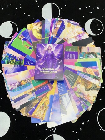 Spanish 44-Card Deck, The Outer Packaging Has Been Remade,Daily Guidance Oracle, Angelic Wisdom, Card Game, Spiritual Guidance, Boxed Set, Card Paper Material, Portable Fortune Telling Game For Insight On Time, Life & Relationships | Ages 14+.English Edtion,Home Toy And Game,Thanksgiving Valentine's Day, Christmas, Halloween Card Game,