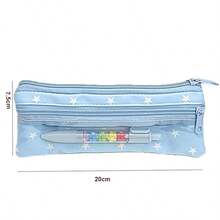 1个星形铅笔盒，蓝色或绿色可选，简约可爱设计，桌面文具收纳袋（不含挂件），返校季必备，学习用品，铅笔袋，书包 - 綠色 - 查看 6