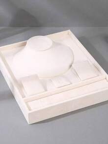 1pc Single Jewelry Display Tray, Designed For Displaying Ultra-Thin Rings, Bracelets, Necklaces And Earrings, Equipped With A Set Of White Hanging Display Stands, Suitable For Jewelry And Gold Display And Storage - Multicolor - View 10