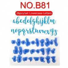 66 piezas Juego de sellos de plástico para imprimir en pasteles, incluye letras mayúsculas y minúsculas, números y símbolos para escribir mensajes en tartas de cumpleaños DIY