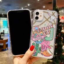 1 Piece Desert Denim Pattern Non-Slip Phone Case For IPhone Series Including IPhone 15/Plus/Pro/Pro Max, 14/Plus/Pro/Pro Max, 13/Pro/Pro Max, 12/Pro/Pro Max, 11/Pro/Pro Max - Stylish And Durable - White - View 6