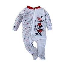 Walt Disney Mameluco ligero para Bebe manga larga sublimado rayas - Blanco - Ver 1