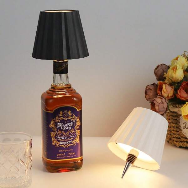 1pc Multi-Colour Dimmable LED Bottle Lamp, Rechargeable Room Decor Light Suitable For Bedroom, Living Room, Bar, Cafe, Restaurant, Camping, Party Atmosphere