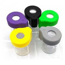 New Led TransParent Glass Seal Storage Jar, Light- Magnifying Glass Ornamental Bottle (Green) - Green - View 8