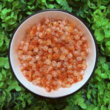 50/100 颗 8 毫米黑色裂纹亚克力珠，适合 DIY 珠宝制作，时尚简约风格，非常适合情侣手链和工艺配件