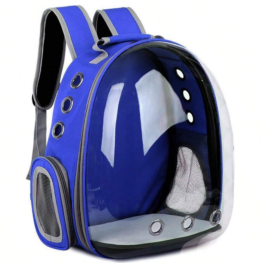 Astronaut Window Bubble Carrying Travel Bag Breathable Space Capsule Transparent Cat Carrier Bag Dog Cat Backpack 4 Color - Blue - View 1