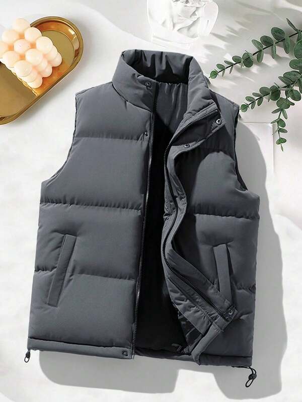 This Is A Men's European Size, Women Can Choose The Size That Suits Them Two Sizes Smaller, And Asians Can Choose Two Sizes Smaller. (Suitable For Both Men And Women) Couple Men's Size, Warm Slim Fit Vest And Sleeveless Cotton Jacket, Suitable For Many People To Wear Freely On The Street. A Relaxed And Comfortable Feeling, For Fall Winter