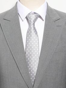 1pc Men's Casual Polka Dot Pattern Necktie, Minimalist Style Suitable For Suits, Work, Parties, Outings, And Travel