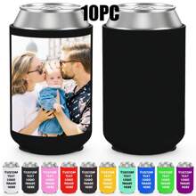 Customizable Beer Sleeves, Personalized With Logo, Name, Photo, Font, Ideal For Parties, Gatherings, Home, Travel, Custom Beverage Bottle Coolers With Initial Text Letter Combination Design, Fun Birthday, Wedding, Party Gifts (Non-Food Contact)