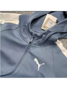 Puma Casual Sportswear Knitted Hooded Running Jacket Fashion  Classic Casual Sports Jacket - Dusty Blue - View 10