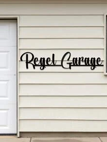 Personalized Customized Metal House Name Plate, Metal Address Plaque, Suitable For Villa Home Entrance, Anniversary Gift, No Battery Required, Classic Black Decorative Plate, Can Customize Family Name Logo, Wall-Mounted Indoor/Outdoor Decor, Metal Wall Art,Graphic Print - Multicolor - View 3