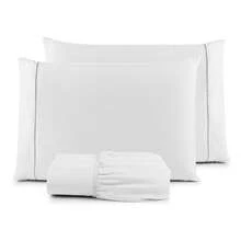 400 Thread Count Bedding Set With Elastic Band, Hotel Standard, All Sizes - Blanco - Ver 3