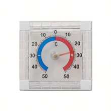 Thermomètre rond/carré haute précision à adhésif -50°C~50°C, thermomètre-hygromètre premium pour fenêtre, intérieur, extérieur, mur, serre, jardin, maison