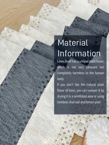 1件波希米亞風手工編織流蘇桌旗，家居裝飾，適用於波希米亞風餐廳、臥室裝飾、鄉村風新娘婚前派對、農舍鄉村風、餐墊、感恩節、聖誕節、齋月 - 中間灰色 - 查看 7