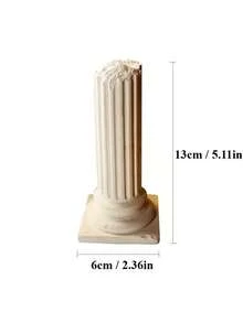 1pc Creative European-Style Retro Gypsum Weathering Fracture Roman Pillar Ring Display Stand Receiving To Window Display Prop Seat To Add Interest To Life, Jewelry Towers For Women Storage Organizer Travel Essentials Back To School Dormitory Storage - Multicolor - View 11