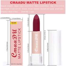 CmaaDU 1pcs Matte Lipstick Is Easy To Apply, Long-Lasting Lip Gloss Is Waterproof, Sweat-Proof, Does Not Stick To Glasses, And Does Not Fade. It Is The Best Choice For Lip Makeup And A Beautiful Gift - Multicolor - View 9