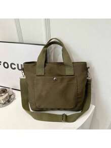 Large Capacity Shoulder Bag For Commuting Casual Bag Simple Fashion All-In-One Tote Bag Shoulder Bag For Girls School