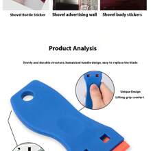 2 Pcs/5ps Scraper With 20 Pcs/100pcs Plastic Blades, Cleaning Scraper Remover For Removal Floor Stove Scraping Labels And Decals Sticker On Car Window Glass,Plastic Razor Blade Scraper Tool