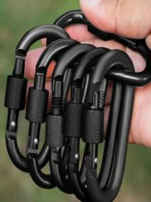 2 jeux, 5 jeux et 10 jeux de boucles de sac à dos en alliage d'aluminium de type D, de haute qualité, verrouillables. Porte-clés en métal, crochets à ressort, convenant pour le camping, les voyages, la randonnée, la pêche et la dérive en extérieur.