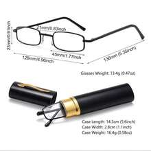 Óculos De Leitura Portátil Com Perto Descanso + Estojo Estilo Caneta - Cinza - Visão 3