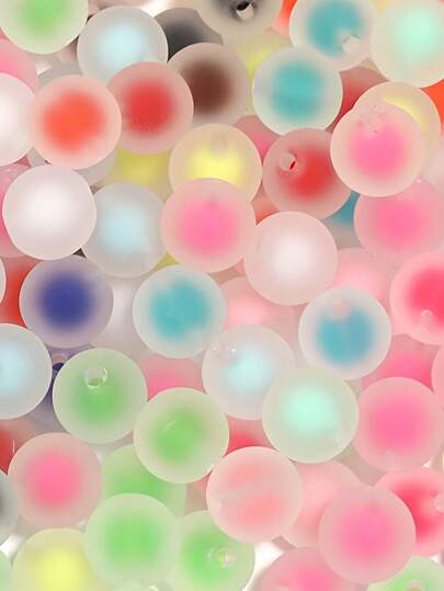 50pcs 16mm Matte Mixed Color Beads, Suitable For DIY Jewelry Making Of Bracelets, Necklaces And Accessories