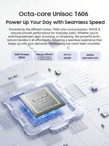 Blackview Blackview WAVE 8 Smartphone 4GB+256GB Global Version 6.56-Inch 720*1612 Resolution Display Unisoc T606 CPU 5000mAh Battery 10W Charge 13M Rear Camera 8MP Front Camera