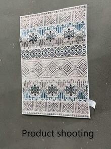 1 pieza Alfombra grande de estilo bohemio con patrón geométrico marroquí, alfombra de estilo Ins para decoración del hogar, para sala de estar/dormitorio/entrada/cocina/baño - Multicolor - Ver 10