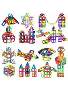 20-119pcs Children Magnetic Building Blocks, STEM Magnetic Tiles Sensory Toys, Suitable For Boys And Girls, Promote Brain Development, Preschool Educational Toys, Magnetic Blocks, Toys, Early Learning Toys, Children Games, Magnetic Blocks Toy Gift, Birthday Gift, Surprise, Preschool Toys - Multicolor - View 8