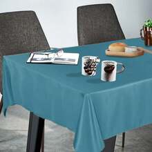 Rectangle Tablecloth 54x120 Inch Tablecloth Stain And Wrinkle Resistant Washable Polyester Table Cloth, Decorative Fabric Table Cover For Dining Table, Buffet Parties And Camping Teal - 水鴨藍 - 查看 2