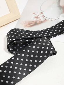1pc Men's Casual Polka Dot Pattern Necktie, Minimalist Style Suitable For Suits, Work, Parties, Outings, And Travel