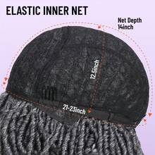 More Beautiful Full Curly Crochet Braided Wig | Natural Synthetic African Dreadlock Curly Hair, Short Twist Design, Breathable Layered Bob Cut, 4 Colors (Black/Brown/Copper/Gold) - Daily & Cosplay Replacement Wig - T1B-h# - View 6