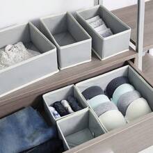 Caja de almacenamiento no tejida lavable sin tapa, cajón pequeño, caja de almacenamiento plegable de tamaño pequeño para ropa interior y calcetines