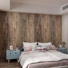 1 Rolle Selbstklebende Tapete mit Holzmaserung in Braun, wasserfest, ölabweisend, leicht zu reinigen und abnehmbar, geeignet für Schrank, Schreibtisch, Möbeltüren, Renovierung, Wand-Sticker, Schlafzimmer, Wohnzimmer, Esszimmer Dekor Tapete Wanddekor