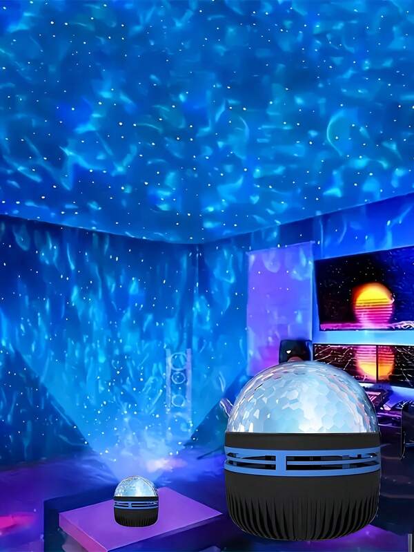 Creative Wave Projection Light - Multifunctional RGB Lighting For Living Room, Bedroom, Etc. - Ideal Holiday, Birthday Or Christmas Gift - No Battery Required, USB Powered, Decorative Night Light