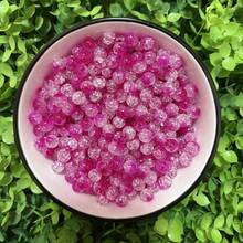 50/100 颗 8 毫米黑色裂纹亚克力珠，适合 DIY 珠宝制作，时尚简约风格，非常适合情侣手链和工艺配件