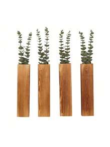 Wood Wall Planter Vase Wooden Hanging Planter For Dried Flowers And Artificial Greenery Plants Farmhouse Wall Hanging Decor Pocket Planter For Indoor Fake Plants Greenery Flowers Living Room Bedroom Kitchen Home Office Decoration Room Decor Bedroom Decor Home Decor Wall Decor