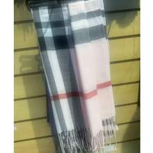 MilyModa Plain Fine Cashmere Scarf 150g With Fringes - Xadrez 150g Rosa - View 2