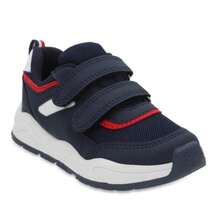 Tenis Deportivo Color Marino y Miel Para Niño Con Material Sintetico - Azul Marino - Ver 2