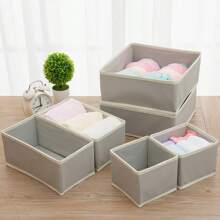 Caja de almacenamiento no tejida lavable sin tapa, cajón pequeño, caja de almacenamiento plegable de tamaño pequeño para ropa interior y calcetines