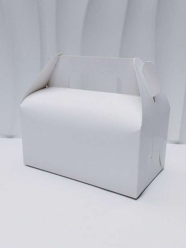 10 Stück/50 Stück 16,3 x 9,1 x 7,9 cm 300 g/m² Karton Giebel Süßigkeiten Geschenkboxen, festes weißes Kraftpapier in Schwarz mit Griffen, kleine Geschenkboxen perfekt für Weihnachtsfeier Gastgeschenke, Hochzeit, Geburtstag, Abschlussfeier Dekoration