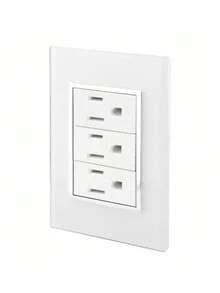 Plate With Three Grounded Contacts With Screws For Installation