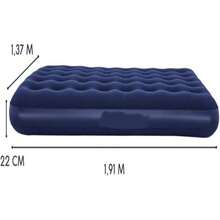MOR 2-Person Tent Kit + Double Inflatable Mattress + Air Pump - 藍色 - 查看 3