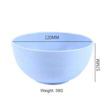 6 Inch Solid Color Plastic Bowl Salad Bowl Wheat Fiber Bowl Children Household Large Bowl Supplies