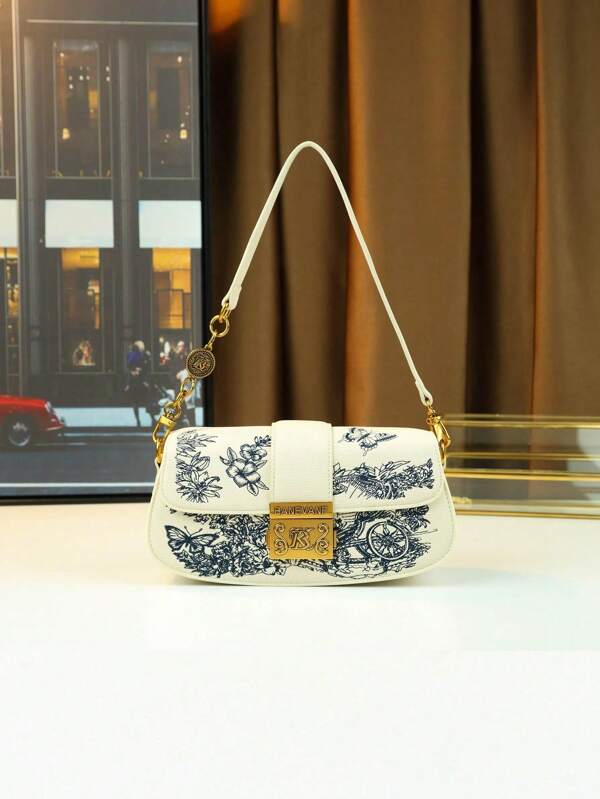 2025 New Heavy Embroidered Handbags Retro Saddle Bag Fashionable Shoulder Crossbody Bags