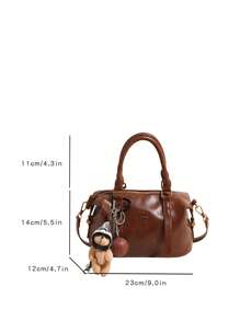 [Bolsa de Boliche Estilo Coreano] Bolsa de Boliche Estilo Coreano - Bolsa Vintage para Mulheres, Bolsa a Tiracolo Simples (Com e Sem Encantos)